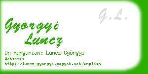 gyorgyi luncz business card